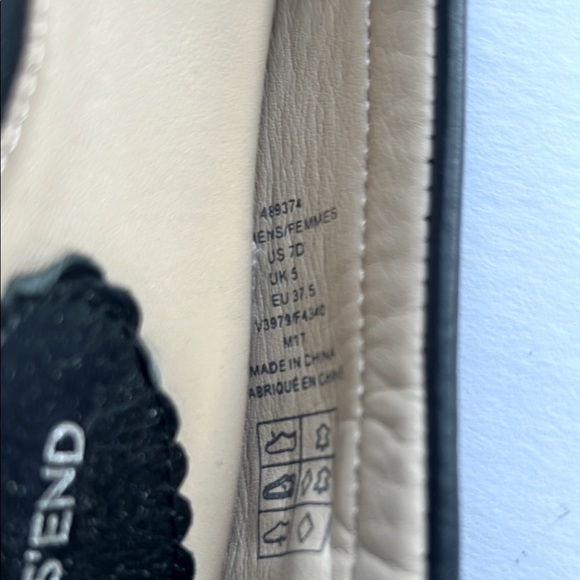 Lands' End Black Flats Driver Loafers with Scalloped Edges - Picture 8 of 9